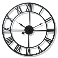 亞馬遜熱賣鬧鐘客廳歐式簡約時鐘復古鐘表裝飾壁鐘跨境圓形掛鐘