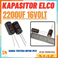 Kapasitor Elco 2200uf - 16v 2200uf16v 2200uf/16v Capacitor