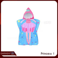 Handuk Poncho Anak Karakter Lucu Hoodie Microfiber Lembut Kimono Berenang Mandi Jubah Serap Air Prak