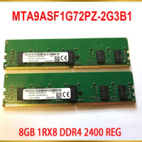 1PCS RAM For MT 8G 8GB 1RX8 DDR4 2400 REG MTA9ASF1G72PZ-2G3B1
