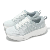 【SKECHERS】慢跑鞋 Go Run Max Road 6 女鞋 灰白 厚底 緩衝 碳板 輪胎大底 運動鞋(172078-WGY)