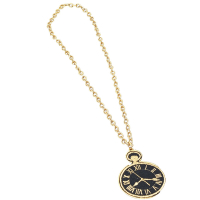 ANNA SUI 品牌風格懷錶造型項鍊(金/黑底)