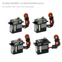 GDW 3Pieces DS290MG+1Piece DS295MG HV Digital Metal Servo Helicopter Parts for GAUI X3 X360 470L