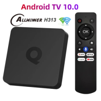 Q1 Original ANDROID TV OS TV Box Allwinner H313 2GB 16GB Support Google Play Voice Control 2.4G/5G WiFi 4K ATV 10.0 TV Box Root