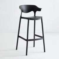 Nordic Simple Bar Stool Plastic Bar Chair Stackable High Chair Home High Stool