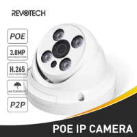 Revotech Bullet IP Camera Waterproof 3MP H.265 4 Array IR LED Outdoor Security Night CCTV System Video Surveillance HD Cam