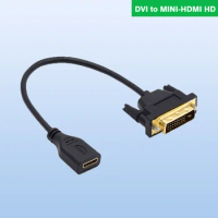 Mini HDMI Mini To DVI Micro HDMI Host Secondary Screen To DVI Monitor Video Cable Monitor Interface DVI Male To HDMI Female