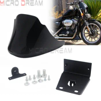 ABS Mototcycle Lower Chin Fairing Front Spoiler Cover w/ Mounting Bracket for Harley Sportster XL 883 1200 2004-2020 Gloss Black