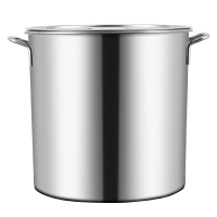 湯桶 不銹鋼桶商用帶蓋湯桶家用加厚小圓桶煮鹵鍋油桶大容量不銹鋼湯鍋 【CM5269】