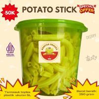 [Termasuk Toples] Stik Kentang Goreng 250g - Makanan Ringan Asin Snack Kering Gurih Potato Camilan C