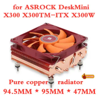 for ASROCK DeskMini X300 X300TM-ITX X300W mini host computer radiator fan pure copper heat sink AXP90 X47MM low temperature new