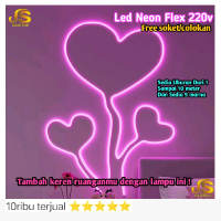 Lampu Led Neon Flex 5-10 Meter Hiasan kamar Aesthetic Detak Jantung Tempel Dinding Dekorasi Free Sok