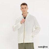 Hang Ten-男裝-恆溫多功能-立領涼爽防曬輕量彈性尼龍外套-奶白