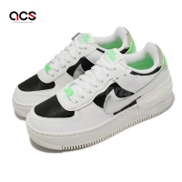 Nike 休閒鞋 Wmns Air Force 1 Shadow 女鞋 白 銀 黑 螢光綠 AF1 解構 雙勾 DN8006-100