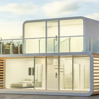 Prefabricated luxury cabin home, capsule container house,garden living house