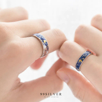 แหวนคู่รักศิลปินภาพวาดแวนโกะ Ring van gogh's glitter (2 วง) (R252-253)