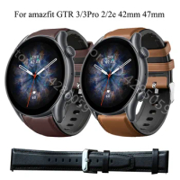 Silicone Leather Strap For Amazfit GTR 3 Pro Smart Watch Band For Amazfit GTR2 GTR 2e GTR4 Wristband Bracelet correa Accessories