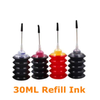 BLOOM 30ml Refill Dye Ink Kit Compatible For HP 123 ink cartridge for Deskjet 1110 2130 2132 2133 2134 3630 3632 3638 3830 4520