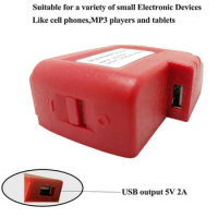 Power USB Charger Adaptor For Milwaukee 49-24-2371 M18/M12 Heated Jackets 15-21V
