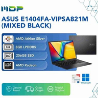 LAPTOP ASUS E1404FA-VIPSA821M (MIXED BLACK) : AMD ATHLON SILVER,UMA,8GB,256GB SSD,VIPS,FHD,WIN 11