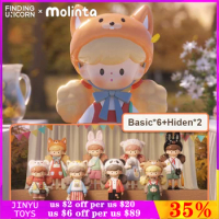 Origina Molinta Party Animal Series Mystery Blind Box Cute Action Figures Trendy Toys Model Collectible Doll Girl Birthday Gift