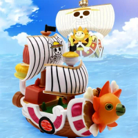 7cm Anime One Piece Ship Figure Luffy Model Toy Super Cute Mini Boat THOUSANDSUNNY Going Merry Assembled Model Action Figure