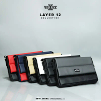 สงกรานต์ส่งทุกวัน // LAYER 12\ มี 7 สี แบรนด์ 8910 กระเป๋าหนัง สะพายข้าง ทรงนวมหนา ใส่ ipad 12 นิ้ว 