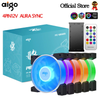Aigo 120mm Case Fan RGB Heatsink pc gamer 4pin12v aura sync 12v ventilateur Cooler argb controller kit fan cooling fan