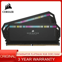 Corsair DOMINATOR PLATINUM RGB DDR5 RAM 32GB 64GB 5600 6000 6200 7200MHz Intel Optimized Desktop Memory DHX Cooling XMP 3.0