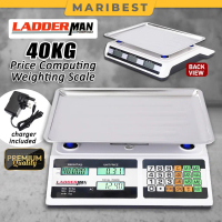 Ladderman 40kg Digital Price Computing Scale Penimbang Harga Timbang Pasar Ikan Supermarket Digital