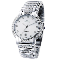ROSDENTON 勞斯丹頓 公司貨 藝術之家 晶鑽時尚腕錶-白/銀-男錶(2831MBB-W1)35mm