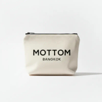 MOTTOM - Zipper Pouch in Natural | กระเป๋าซิปผ้าแคนวาส คําแนะนําผลิตภัณฑ์ใหม่ของเดือนนี้