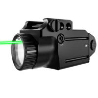 Gun Laser Sight for Pistols with Flashlight Green Dot Sight Picatinny Weaver for Glock 19 Light Laser Rechargeable Battery Rifle