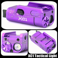 美式XC1 LED強光戰術電筒Light戰術頭盔側20mm導軌頭盔燈紫色
