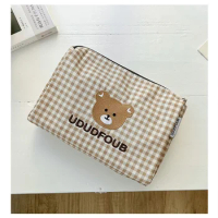 New Bear Makeup Bag for Mom Mommy Diaper Bag Nappy Storage Portable Stroller Bags Zipper Baby Organizer Toiletry Kits