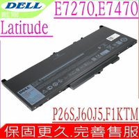 DELL 電池 適用戴爾  Latitude 14  E7470 , E7270 , P26S,P26S001,J60J5, 0J60J5,F1KTM, 0J60J5, MC34Y, NJJ2H,PDNM2,0F1KTM, 0MC34Y, 1W2Y2,242WD, 451-BBSY,P26S