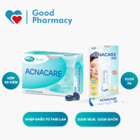 sp Viên uống, gel giảm mụn Acnacare giúp kiểm soát dầu, giảm bã nhờn trên da, ngừa mụn trứng cá [meg