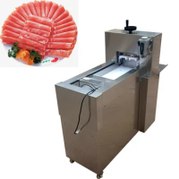 Commercial Stainless Steel Fully Automatic CNC Lamb Roll Bacon Slicer With Conveyor Belt Cutting Fro