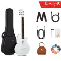 New Enya NOVA GO SP1 Electric Guitar Smart Carbon Fiber Acoustic 35 Inch with Pickup, Case, Strap, Cable Travel Guitarra