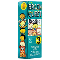 Brain Quest 3st Grade Reading, Children's books aged 7 8 9 10 Q&amp;A learning Trivia Cards English, 9780761141419