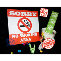 Walldecor K42 Pajangan Dinding No Smoking Shabby Vintage