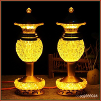 110V水晶球供燈 神明燈 水晶蓮花燈 神桌燈 祖先燈 公媽燈 佛前供燈 佛燈 招財燈 供燈 蓮花觀音財神燈