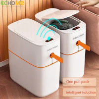 Echome13L Trash Bin Intelligent Induction Household Toilet Large Capacity Living Room Kitchen Seam Automatic Packaging Cartridge