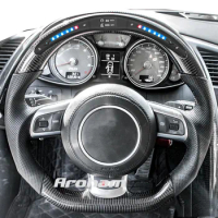 LED Carbon Fiber Steering Wheel Sprort Car volante esportivo Fit For Audi R8 Audi TT A3 volante esportivo