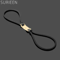 1Pc Black Color Hunting Catapult Strong Powerful Elastic Rubber Band Tube 3*6mm 3060 With Leather Pouches Slingshots Accessories
