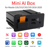 For Apple CarPlay Wireless Carplay Android Auto USB Adapter for Mazda 3/6/CX3/CX5/CX9 2016-2020 Mini AI Box MZD Connect System
