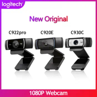 New Logitech Full HD C922 C920E C930C 1080P Webcam Autofocus Cam Widescreen Video Calling and Recording Suitable for computer