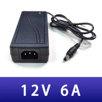 AC 100V-240V to DC 12V 6A 72W 6000mA Switch Power Adaptor 12V Charger for IMAX B6 ELectric Tool Laptop LED Speaker