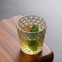 日式玻璃杯女夏小容量炫彩水晶寬口杯子ins風家用彩色飲料杯茶杯