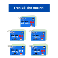 Trọn bộ thẻ học N4 kanji - từ vựng - ngữ pháp minano n4 bản mới nhất
